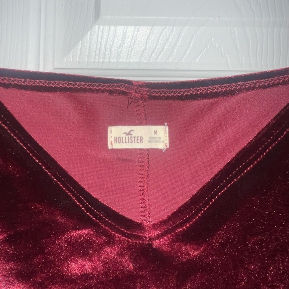 Hollister Maroon Velvet dress - Picture 2 of 6